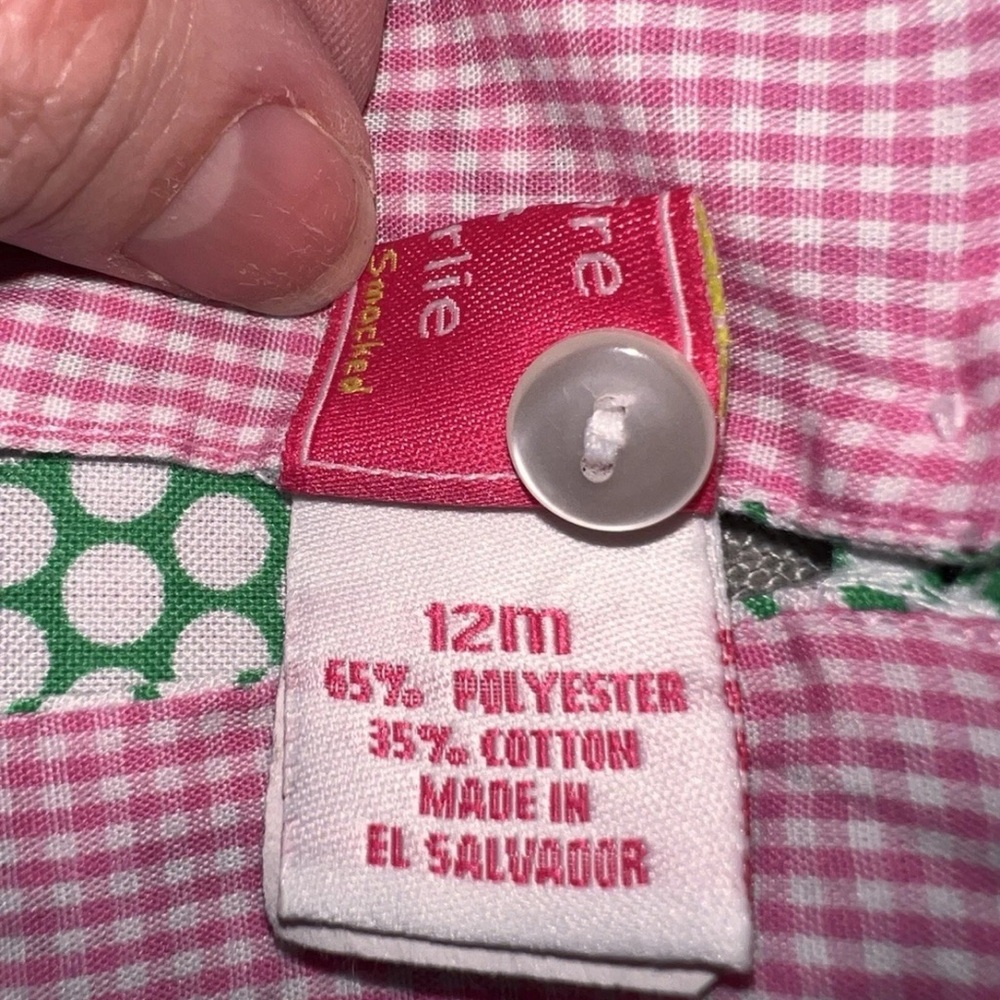 Girls Owl Polka Dot A-Line Sleeveless reversible Dress Pink Green 12M. - Picture 6 of 7